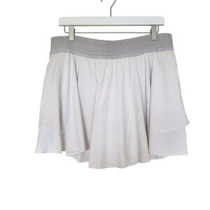 Lululemon White Athletic Skirt With Built-In Shorts Womens Size 14